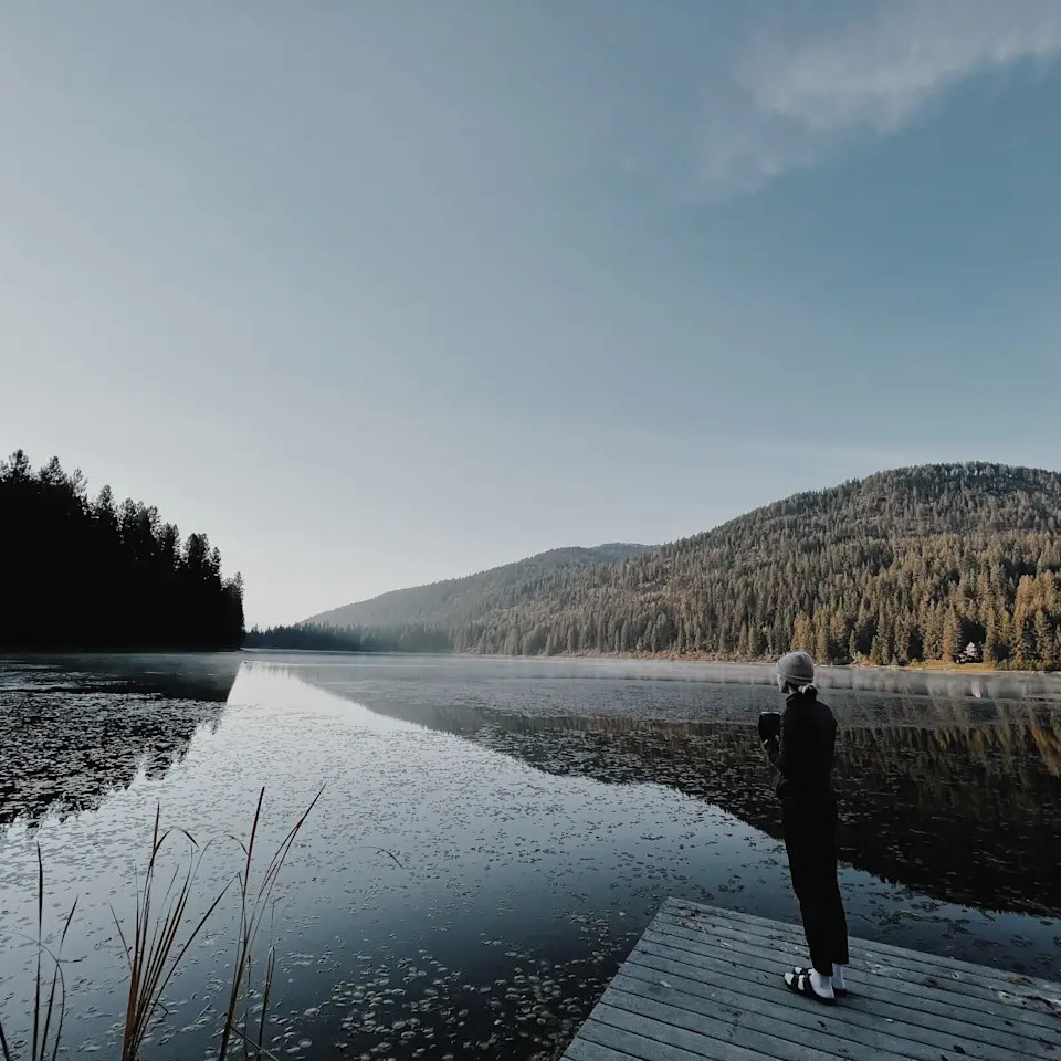 Sunrise over the lake